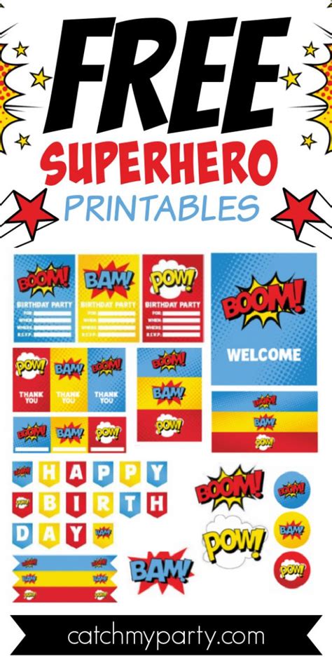 Free Superhero Birthday Printables